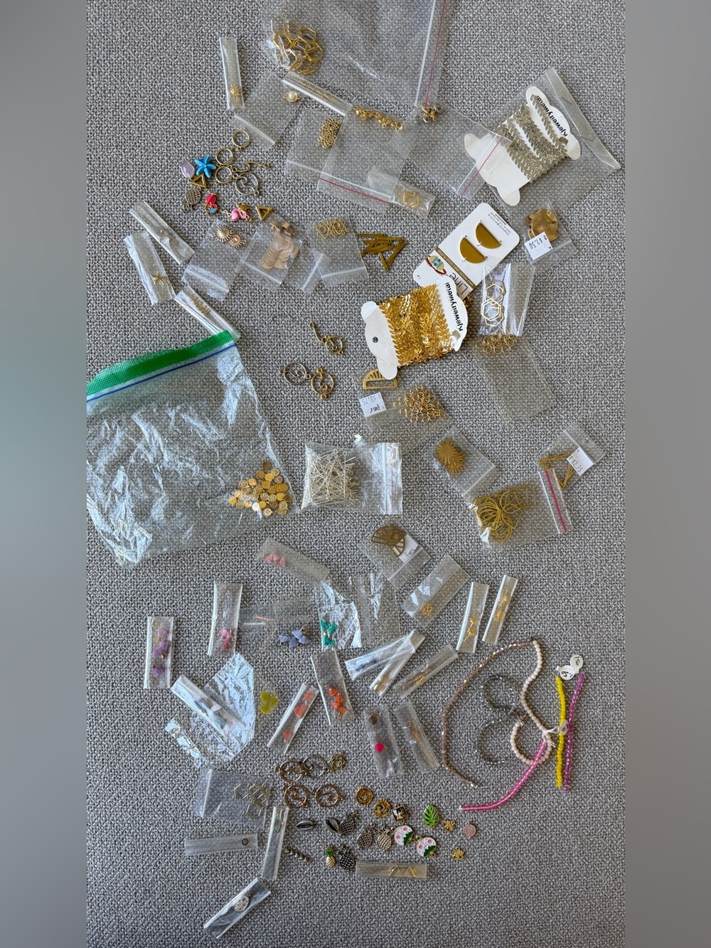 Huge Jewelry Making Supplies Destash Lot Findings Charms Chain Beads